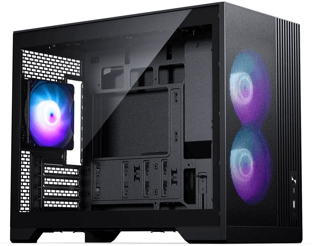 Black RGB airflow gaming PC case