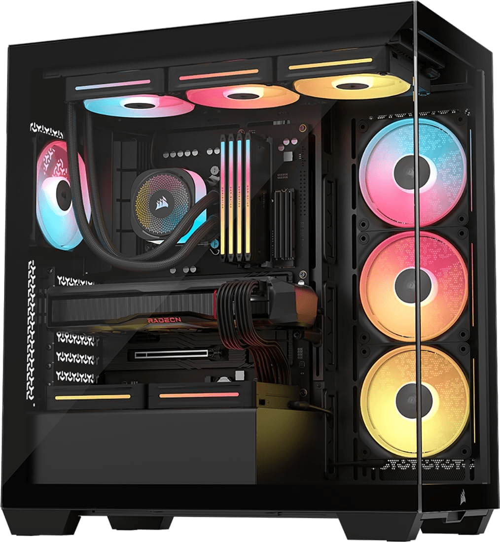 Geek2Go Enthusiast Gaming PC in a panoramic RGB showcase case
